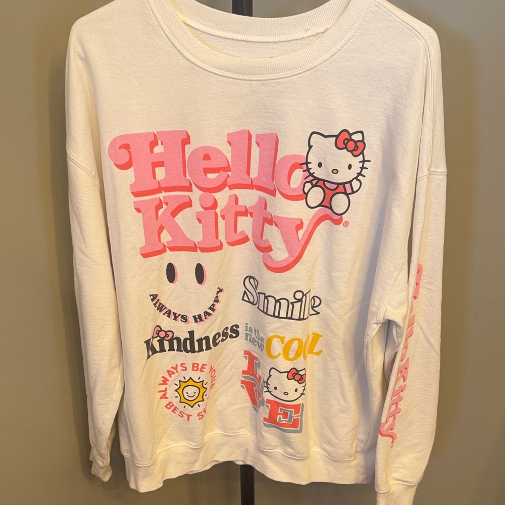 Hello Kitty Kids Sweatshirt - Pink, Yellow, and White
